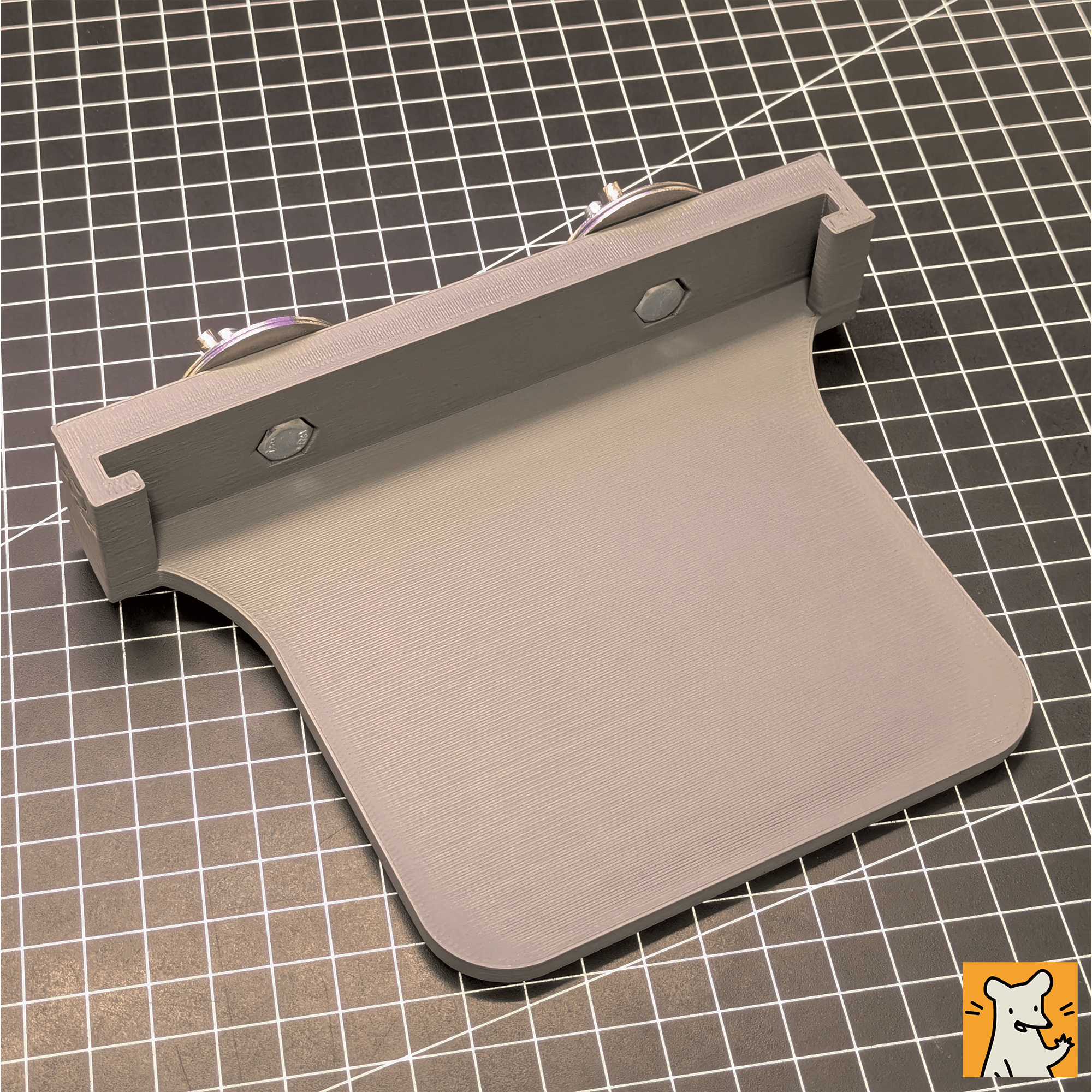 QuickSwap Large Platform Holder replacement part, featuring a sleek gray design and sturdy mounting components.