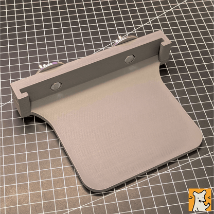 QuickSwap Large Platform Holder replacement part, featuring a sleek gray design and sturdy mounting components.