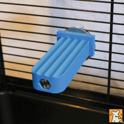 Small rat cage ledge in blue color for climbing and exploring, designed for pet habitats.