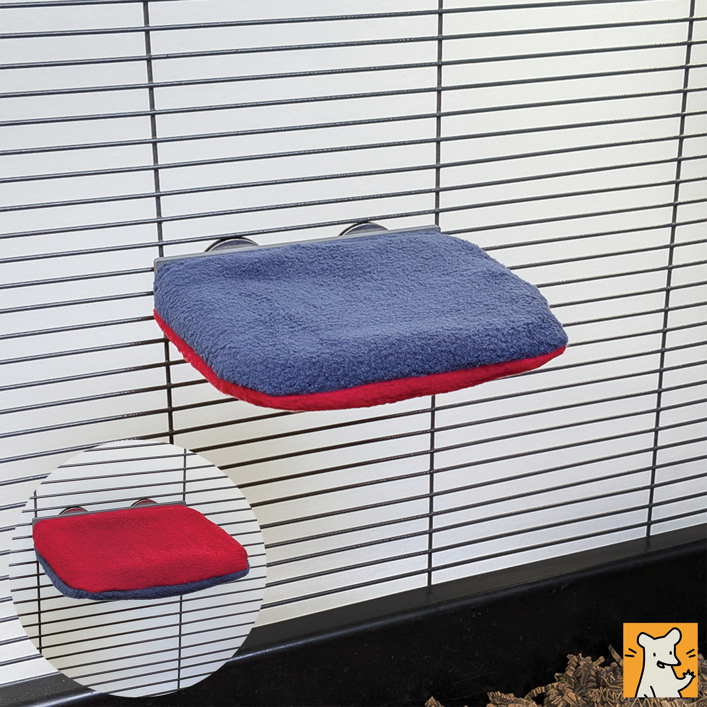 Fleece Hoes voor Groot Rattenkooi Platform 14 x 14 cm